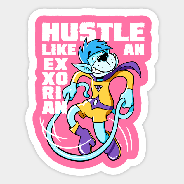 Space Monkey Hustle Sticker by wloem